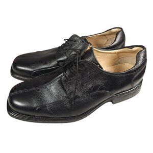 STUDIO BELVEDERE Black Bay Bridge Lace Up Pebbled Leather Shoes Brazil 10 EEE